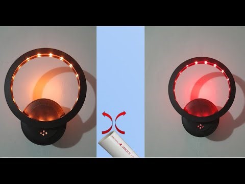 Learning how to make wall lights , Decorative lighting from PVC pipe