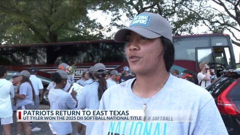 UT Tyler softball team returns home to celebrate winning back-to-back championships