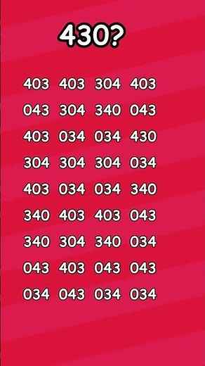 "Can You Find 430? Number Puzzle Challenge!"