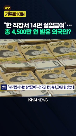 외국인이 실업급여 '4,500만 원' 챙겨? 황당한 실태에 직장인들만 복장 터진다 / KNN