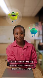 1.4K views | Connect with your Feelings Monster for World Mental Health Day!  Microsoft Reflect offers brain breaks, reflections, and more to help prioritize social emotional learning in your classroom. | Microsoft Education | Facebook