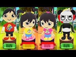 Tag with Ryan Kaji vs Emma vs Kate vs Combo Panda - Run GamePlay