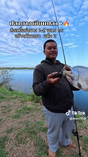 ปลากราย มือใหม่ลองแบบนี้ก่อน ส่งเหยื่อผ่านวงจิบ #รีวิวเหยื่อปลอม #หัวจิ๊กปลายางน้ามอส #ปลากรายดุ