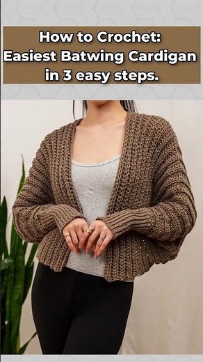 Make a Cozy Batwing Cardigan in Just 3 Steps