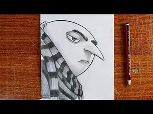 How to Draw Gru from Despicable Me | Step by Step Easy Drawing Tutorial for Beginners