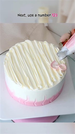 Elegant Pink Blossom Buttercream Cake Decorating Tutorial 🌸 | Easy Floral Cake Design #cake #shorts