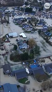 Drone footage reveals flooding from Washington levee breach