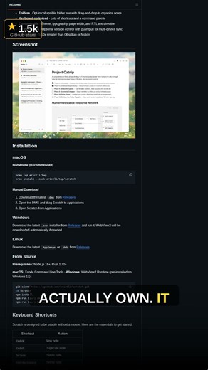 Scratch keeps your notes local as plain .md files