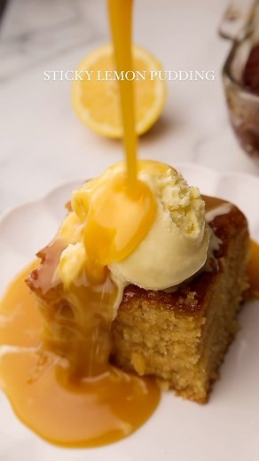 Rosie Brown on Instagram: "Sticky Lemon Pudding 💛🍋 Moist lemon sponge soaked in an indulgent sticky toffee sauce infused with lemon flavour for the gooiest pudding. My recipe is egg free and can be made without dairy plus it’s super simple to make. Full recipe can be found via subscription on Instagram or by subscribing on my website - link in my bio 💛 #stickytoffeepudding #lemonpudding #lemoncake #lemoncakes #toffee #vegan #eggless #egglesscakes #egglessdesserts #dairyfree #dairyfreerecipes 