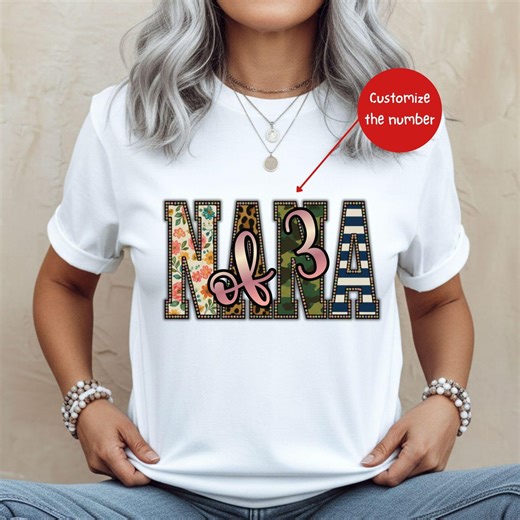 Custom Nana PNG Sublimation DTF Clipart Design, Grandma Gift, Personalized Leopard Print Camouflage Floral and Stripes Clip Art - Etsy