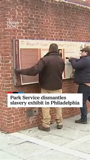 NPR on Instagram: "Philadelphia’s Independence National Historical Park has taken down an exhibit on slavery, in line with President Trump’s executive order calling for “restoring truth and sanity to American history.”⁠ ⁠ NPR recently reported that the National Park Service was ordered to remove any books from its museums or gift shops that cast America in a negative light, which could include stories about slavery. Many people, including historians, say they’re concerned the administration is a