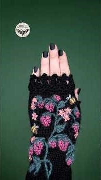 RASPBERRY EMBRODERY On Gloves #shorts