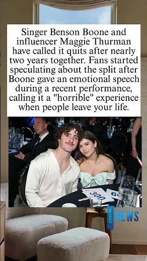 Benson Boone and Maggie Thurman Break Up After Almost 2 Years | Thu News⚡