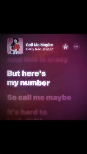 CALL ME MAYBE - CARLY RAE JENSEN #lyrics #applemusic #songs #callmemaybe #carlyraejepsen #lipsync