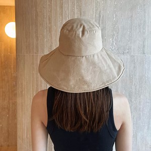 Wide Brim Cotton Bucket Hat: Modern Sun Hat With Neck Tie - Etsy