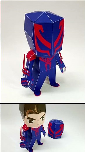 스파이더맨 2099 피규어 만들기 DIY 종이접기 도안 spiderman 2099 to origami figure making tutorial 굿즈 장난감