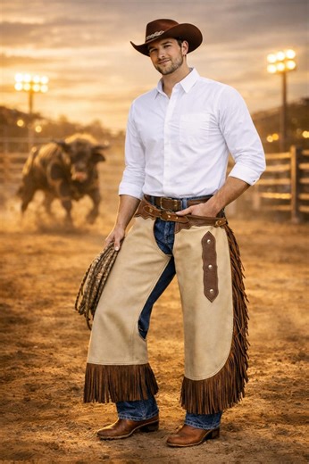 Handmade Leather Suede Chaps - Unisex Western Cowboy Fringe Riding Gear - Etsy
