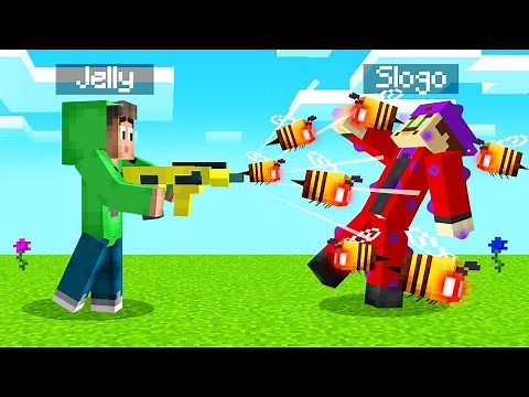 We Found A BEE SHOOTING GUN In MINECRAFT! (Insane)