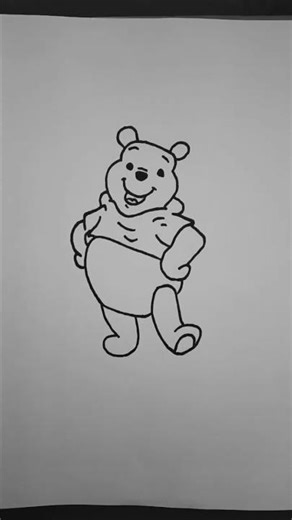 Winnie-the-Pooh Drawing from Winnie the Pooh and the Honey Tree. #drawing #anime #trendingdrawing