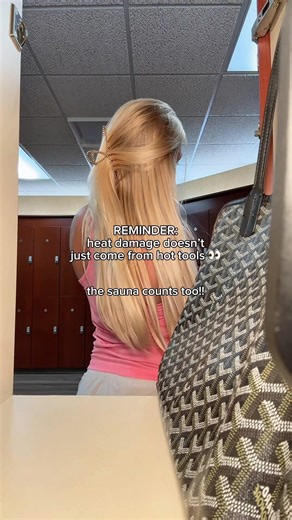 hot workout classes especially‼️#heatedworkout #heatprotectant #sauna #heatdamage #heatdamagedhair