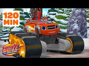 Blaze SMASHES Snowballs, Chops Icicles & More! ❄️ | 120 Minutes | Blaze and the Monster Machines