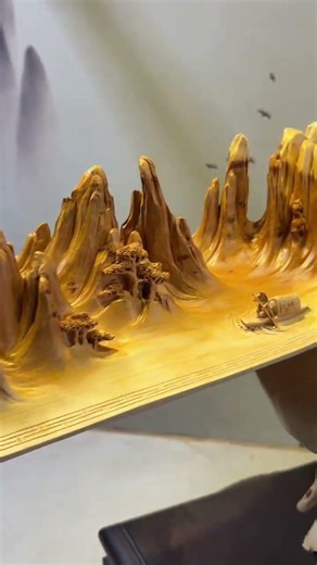 I spent 30 days carving a wooden stone, creating a picturesque landscape. Could I trade that for