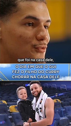 O dia em que Gui fez o filho de Curry chorar na casa do craque 🤣 #shorts #nba
