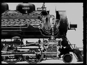 Operation of a steam loco, ATSF 1930's