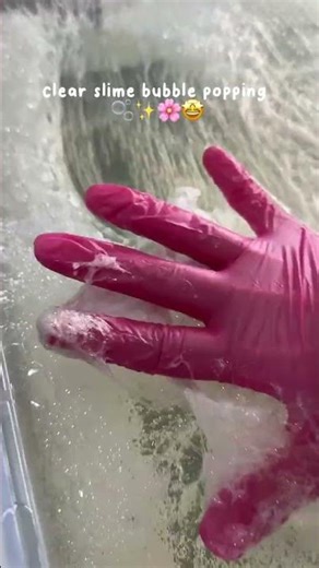 Clear slime bubble popping🫧 #ytshorts #viral #youtubeshorts #viralvideo #youtube #asmr #slime