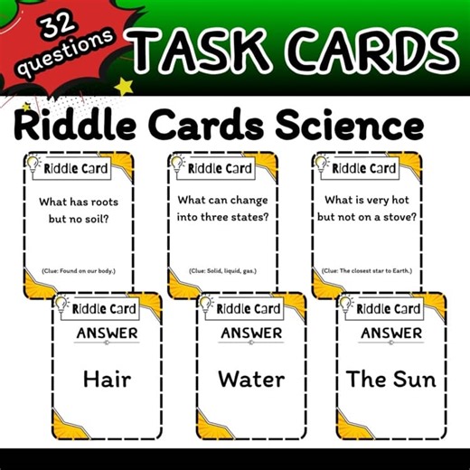 Science Activity Cards | Fun Critical Thinking Activities / Task Cards