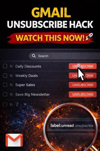 Unsubscribe From Everything With This Trick #gmail #hacks #shorts