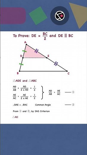 Mid Point Theorem #triangles