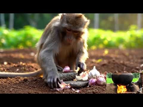 Jungle Monkey Chefs Make Tasty Food 😱🍲