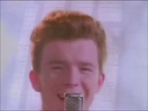 Rick roll voice getting low pitched