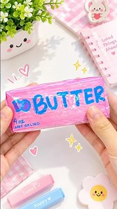 I Made a Pink Butter Squishy! 🎀🧈 #diy #squishy #art