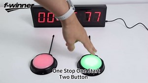 Digital Gym Timer with Wireless Button,Interval Timer with Remote Control for Stopwatch,Countup/Down,Digital Wall Clock for Cornhole,Game,Indoor & Outdoor Sport