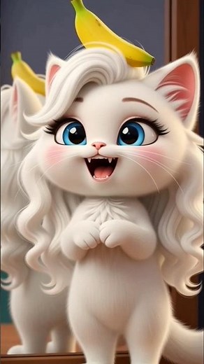 "Cute Baby Kitten Funny Banana Story 🍌 | Adorable 3D Cat Animation | 3D Mini Fun"#catshorts #cat