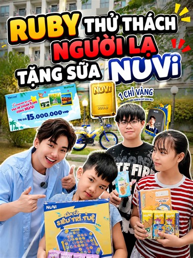 Bình luận ngay địa điểm tiếp theo để tui tới tặng quà cho mấy bạn nhen ! #rubydeptrai #NuVi #SanQuaDinhCao #TàitrợbởiNuVi #HợptáccùngNuVi