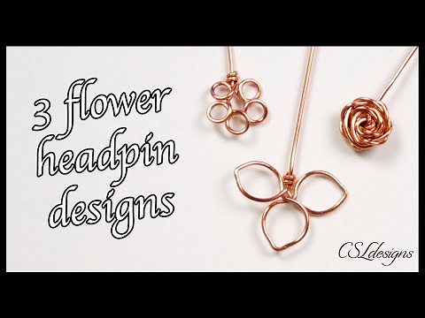 How to make your own headpins ⎮ 3 flower designs