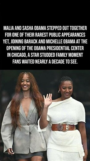 Malia & Sasha Obama Make RARE Joint Appearance at Dad's Library Opening 👀🏛️✨