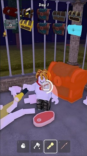 DAY 1 RUBY?! 😱💎 AND I FOUND EVEN MORE CHESTS! 99 nights in the forest Roblox #trending #roblox
