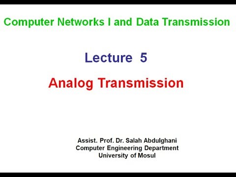 Lecture 5 Analog Transmission