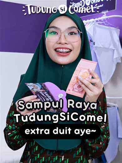 Jangan buang lagi sampul raya TudungSiComel. Ada extra duit raya tau 😍 Nak join senang jer 1~ Scan QR Code di belakang sampul. 2~ Jawab soalan ringkas & hantar penyertaan. ⚠Tarikh akhir untuk sertai adaalh 18 April 2026. 📢 Pengumuman pemenang di live FB TudungSiComel pada 22 April 2026, 10.30am #tudungsicomel #intantudungsicomel #tudungsekolah