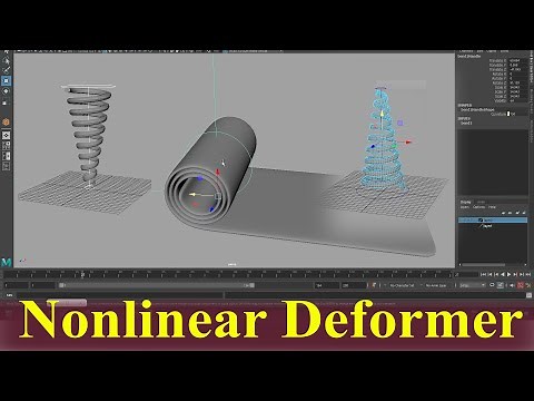 Maya Nonlinear Deformer | Bend Deformer | Flare Deformer
