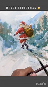 Merry Christmas 🎅 Dear friends ❤️❤️💕 Watercolor demonstration #merrychristmas #fblifestyle #Christmas #christmas2025 #christmasgifts | Ranjan/Watercolor Artist