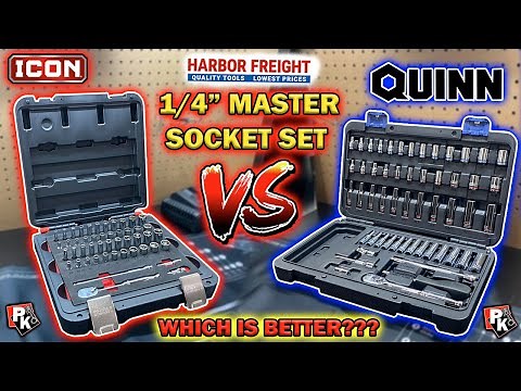 HARBOR FREIGHT ICON VS QUINN SOCKET SET / Which is Better #harborfreight #tools #icon #toolreviews