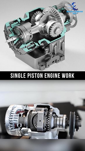 Single Piston Engine Working | Mechanical Engineering World