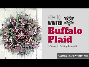 How to Deco Mesh Winter Wreath Tutorial | How to Make Deco Mesh Wreaths on Evergreen