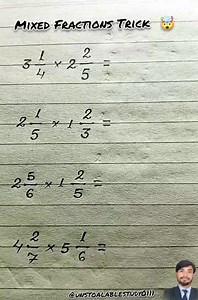 ✨ Learn Mixed Fractions Easily | Simple Math Tricks #MixedFractions #fblifestyle #mathpuzzle #unstoapablestudy #MathMadeEasy #mixedfractions #unstoapablestudy0111 | Unstoapablestudy0111