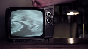 Male Hand Hitting an Old TV Set until Green Screen Appears. You can replace green screen with the footage or picture you want. You can do it with “Keying” effect in After Effects. 4K Resolution.